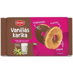DETKI Vaníliás karika, 150 g, DETKI, tejbevonóval mártva