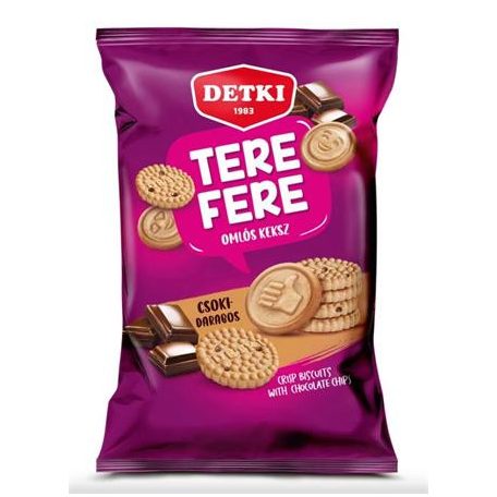 DETKI Omlós keksz, 150 g, DETKI "Tere-Fere", csokoládé darabokkal