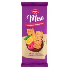   DETKI Mézes linzer, 180 g, DETKI "Mese", málnás-citromos, kakaós étbevonómasszával félig mártva
