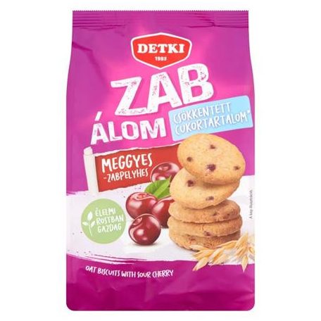DETKI Omlós keksz, 150 g, DETKI "Zabálom", meggyes-zabpelyhes