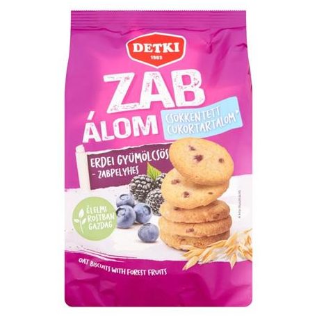 DETKI Omlós keksz, 150 g, DETKI "Zabálom", erdei gyümölcsös-zabpelyhes