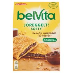   BELVITA Keksz, 5x50 g, BELVITA "Jó reggelt! Softy" mogyorós ízű kakaós töltelékkel
