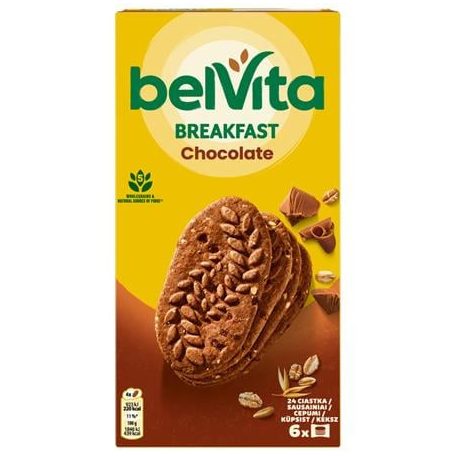 BELVITA Keksz, 6x50 g, BELVITA "Jó reggelt", kakaós