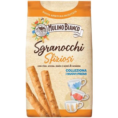 MULINO BIANCO Ropogós kenyérrúd, 8 gabonás, szezámmagos, 210 g, MULINO BIANCO "Sgranocchi"