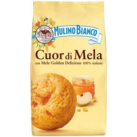 MULINO BIANCO Keksz, 250 g, MULINO BIANCO "Cuor di Mela", almadzsemmel töltött