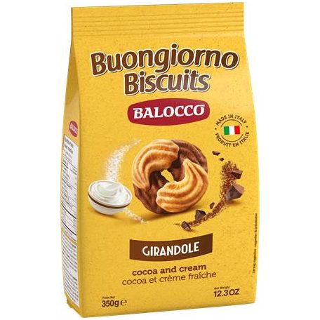 BALOCCO Reggeliző keksz, 350 g BALOCCO "Girandole", kakaós-tejszínes
