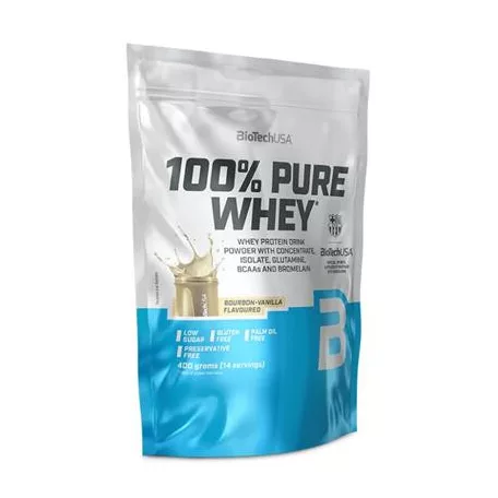 BIOTECH USA Tejsavó fehérjepor, 400g, BIOTECH USA "100% Pure Whey", bourbon vanília