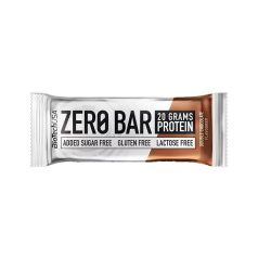   BIOTECH USA Fehérjeszelet, gluténmentes, 50g, BIOTECH USA "Zero Bar", dupla csokoládé