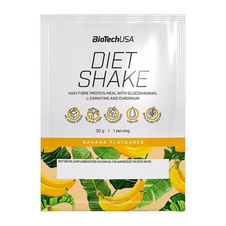 BIOTECH USA Étrend-kiegészítő italpor, 30g, BIOTECH USA "Diet Shake", banán