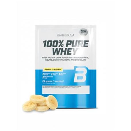 BIOTECH USA Tejsavó fehérjepor, 28g, BIOTECH USA "100% Pure Whey", banán