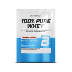   BIOTECH USA Tejsavó fehérjepor, 28g, BIOTECH USA "100% Pure Whey", eper