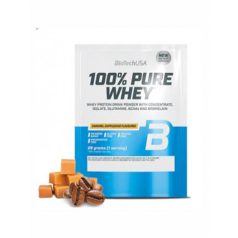   BIOTECH USA Tejsavó fehérjepor, 28g, BIOTECH USA "100% Pure Whey", karamell-cappuccino