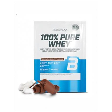 BIOTECH USA Tejsavó fehérjepor, 28g, BIOTECH USA "100% Pure Whey", kókusz-csokoládé