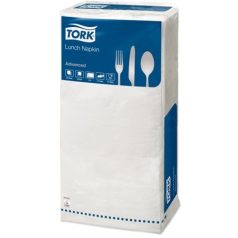   TORK Szalvéta, 1/4 hajtogatott, 2 rétegű, 33x33 cm, Advanced, TORK "Lunch", fehér