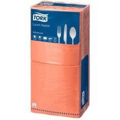   TORK Szalvéta, 1/4 hajtogatott, 2 rétegű, 33x33 cm, Advanced, TORK "Lunch", terrakotta