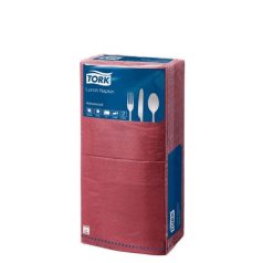   TORK Szalvéta, 1/4 hajtogatott, 2 rétegű, 33x33 cm, Advanced, TORK "Lunch", bordó