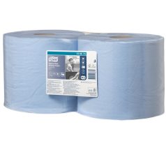   TORK Törlőpapír, tekercses, 26,2 cm átmérő, W2 rendszer, 2 rétegű, TORK "Nagy teljesítményű", kék