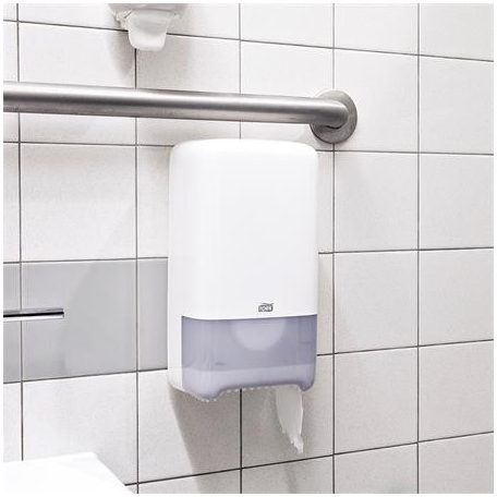 TORK Toalettpapír, T6 rendszer, 2 rétegű, 13,2 cm átmérő, Advanced, TORK "Mid-size", fehér