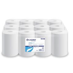   LUCART Törlőkendő, tekercses, belső adagolású, 2 rétegű, LUCART "Strong 14 CF", hófehér