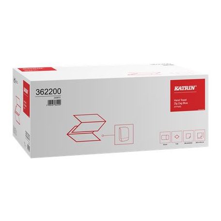 KATRIN Kéztörlő, Z hajtogatott, 1 rétegű, 250 lap, KATRIN, kék