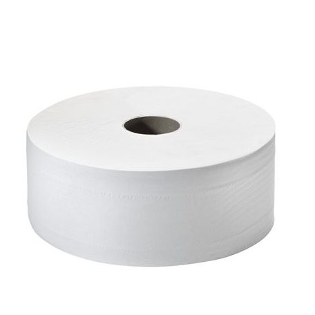 TORK Toalettpapír, T1 rendszer, 2 rétegű, 26 cm átmérő, TORK "Jumbo", fehér