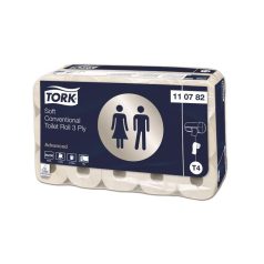   TORK Toalettpapír, T4 rendszer, 3 rétegű, 12,5 cm átmérő, Advanced, TORK, fehér