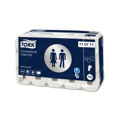   TORK Toalettpapír, T4 rendszer, 2 rétegű, 12,5 cm átmérő, Advanced, TORK, fehér