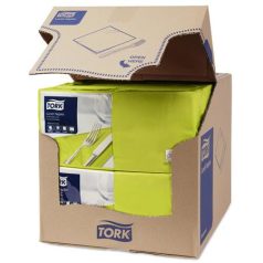   TORK Szalvéta, 1/4 hajtogatott, 2 rétegű, 33x33 cm, Advanced, TORK "Lunch", lime