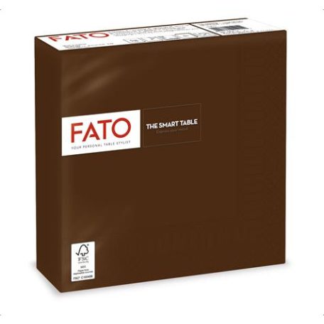 FATO Szalvéta, 1/4 hajtogatott, 33x33 cm, FATO "Smart Table", csokoládé barna