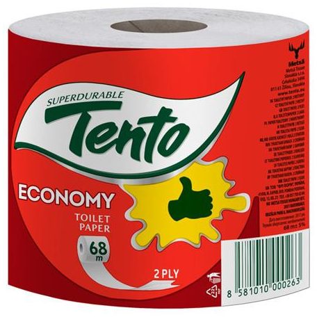 TENTO Toalettpapír, 2 rétegű, kistekercses, 36 tekercs, TENTO "Family Economy", natúr