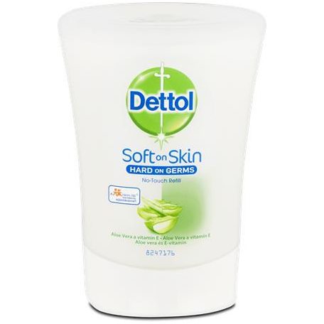 DETTOL Folyékony szappan utántöltő, 250 ml, DETTOL, Aloe Vera és E-vitamin