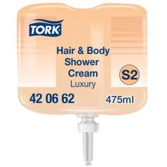   TORK Folyékony szappan, 475 ml, S2 rendszer, TORK "Mini Luxury", tusoláshoz és hajmosáshoz
