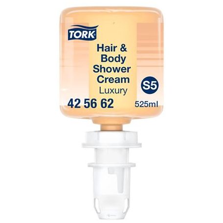TORK Krémtusfürdő és sampon, 0,525 l, S5 rendszer, Premium, TORK "Mini Luxus", borostyán
