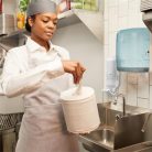 TORK Folyékony szappan és kézfertőtlenítő adagoló, S4 rendszer, TORK "Könyökkaros", fehér