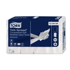   TORK Kéztörlő, tömörített, Interfold, 2 réteg, 200 lap, H2 rendszer, Advanced, TORK "Xpress Soft Multifold", fehér