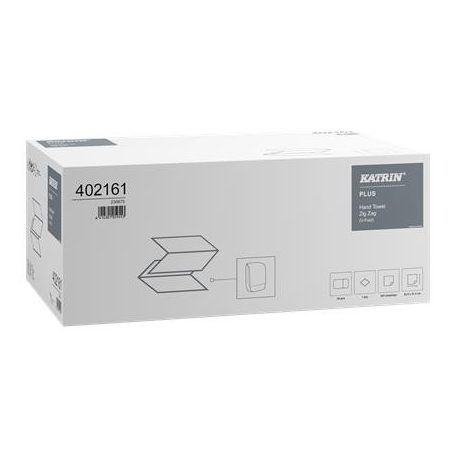 KATRIN Kéztörlő, Z hajtogatott, 1 rétegű, 200 lap, KATRIN, hófehér