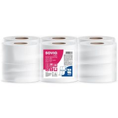   SOVIO Toalettpapír, 2 rétegű, 80,75 m, 18 cm átmérő, SOVIO
