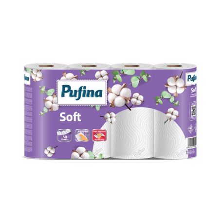 PUFINA Háztartási papírtörlő, 2 rétegű, 50 lap, 4 tekercses, PUFINA "Soft"