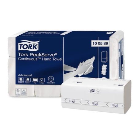TORK Kéztörlő, hajtogatott, H5 rendszer, 1 rétegű, Advanced, TORK "PeakServe", fehér-szürke nyomat