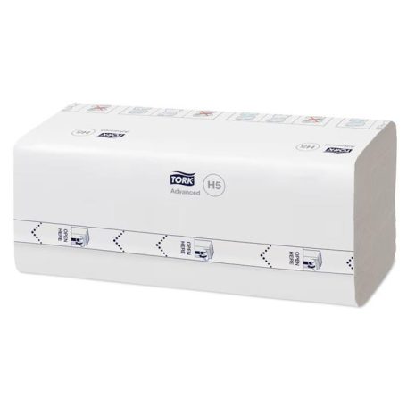 TORK Kéztörlő, hajtogatott, H5 rendszer, 1 rétegű, Advanced, TORK "PeakServe", fehér-szürke nyomat