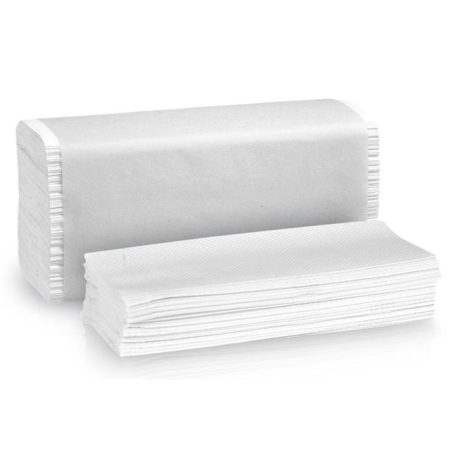 Kéztörlő, V hajtogatott, 2 rétegű, 150 lap, ”Zig-Zag”, hófehér