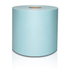   Törlőkendő, szöszmentes, tekercses, 1 rétegű, 200 lap, türkizkék
