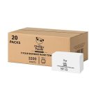 CHEEKY PANDA Kéztörlő, bambusz, V hajtogatott, 2 rétegű, 160 lap, 21,5x22,5 cm, CHEEKY PANDA, fehér