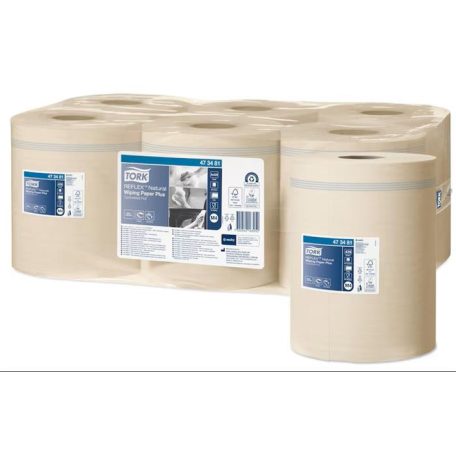 TORK Törlőpapír, tekercses, 19,8 cm átmérő, M4 rendszer, 2 rétegű, Advanced, TORK "Reflex", natúr