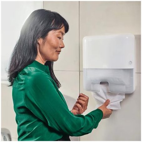 TORK Kéztörlő, tömörített, Interfold, 2 réteg, 225 lap, H2 rendszer, Premium, TORK "Xpress Soft Multifold", fehér