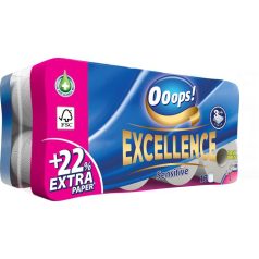  OOOPS Toalettpapír, 3 rétegű, kistekercses, 16 tekercs, OOOPS "Excellence"