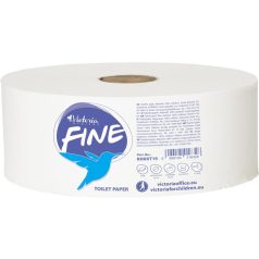   VICTORIA HYGIENE Toalettpapír, 2 rétegű, 19 cm átmérő, VICTORIA HYGIENE, "Fine Mini Jumbo", fehér