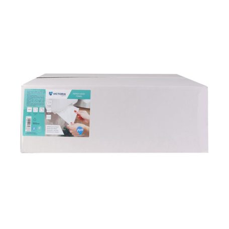 VICTORIA HYGIENE Kéztörlő, Z/V hajtogatott, 2 rétegű, 150 lap, VICTORIA HYGIENE, "Fine", fehér