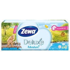  ZEWA Papír zsebkendő, 3 rétegű, 10x10 db, ZEWA "Deluxe", illatmentes