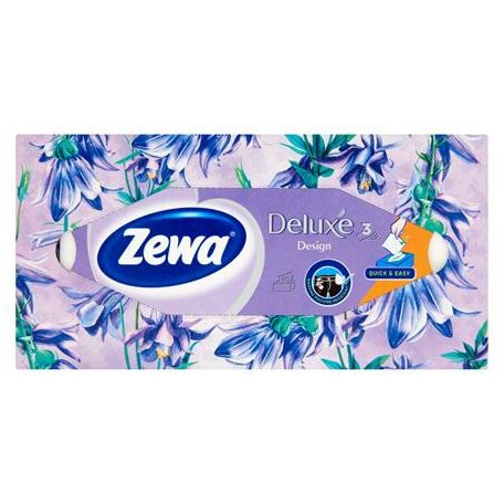 ZEWA Kozmetikai kendő, 3 rétegű, 90 db, ZEWA "Family" illatmentes